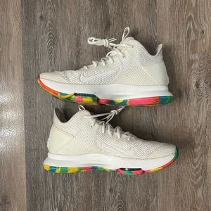 Nike Lebron Witness 4 White Multi-Camo Sneakers